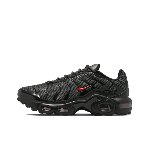 Nike Air Max Plus Black University Red Reflective Silver GS