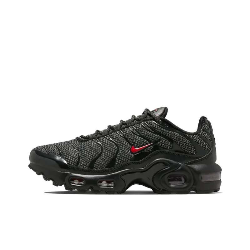 Nike Air Max Plus Black University Red Reflective Silver GS-0