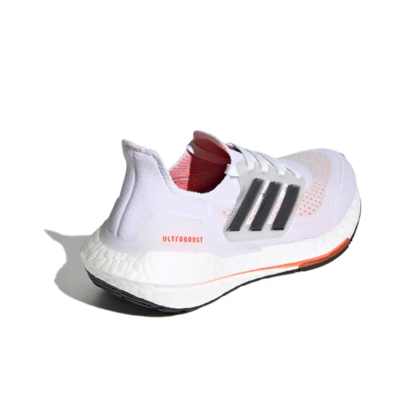Adidas Ultraboost 21 Primeblue Boost J Durable Breathable Low-Top Kids' Running Shoes White Teenagers-3