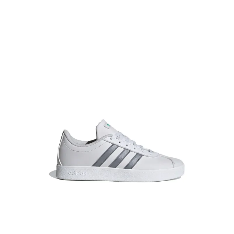 Adidas Neo VL Court 2.0 K Slip Resistant Low Top Kids' Skateboarding Shoes Gray Kids'-1