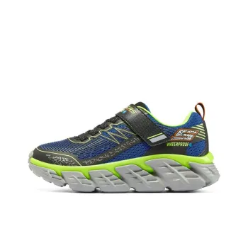 Skechers Tech Grip Low Top Kids' Running Shoes Black Blue Teenagers