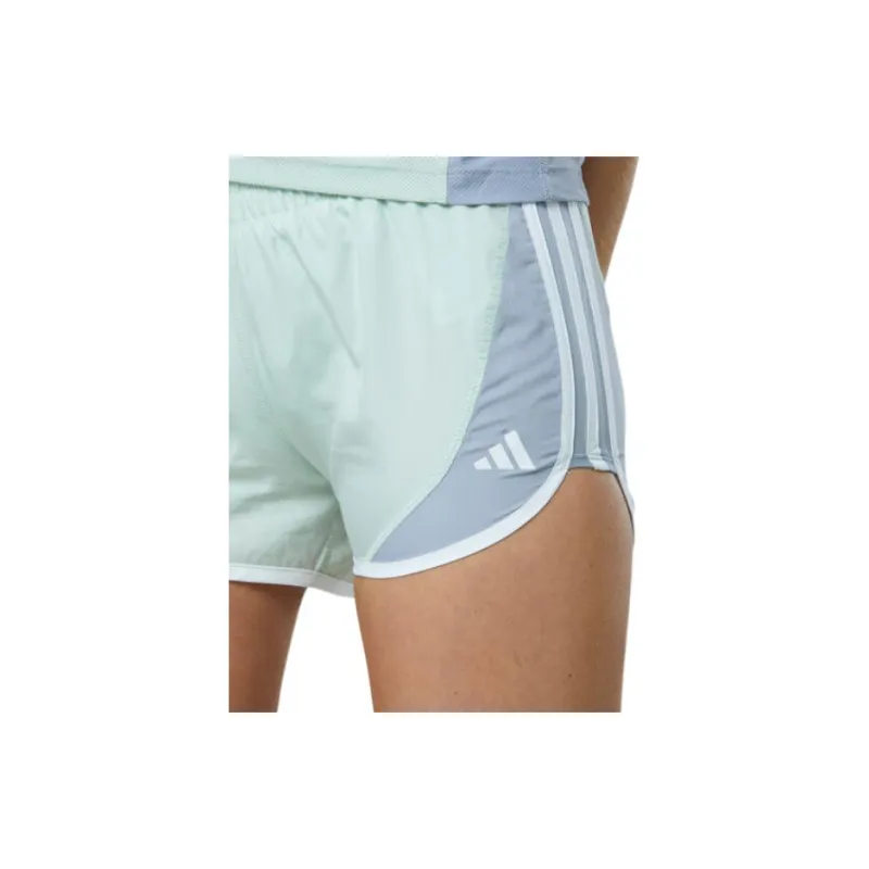 Adidas Own The Run Colorblock Shorts Sports Shorts Women's Linen Green-4