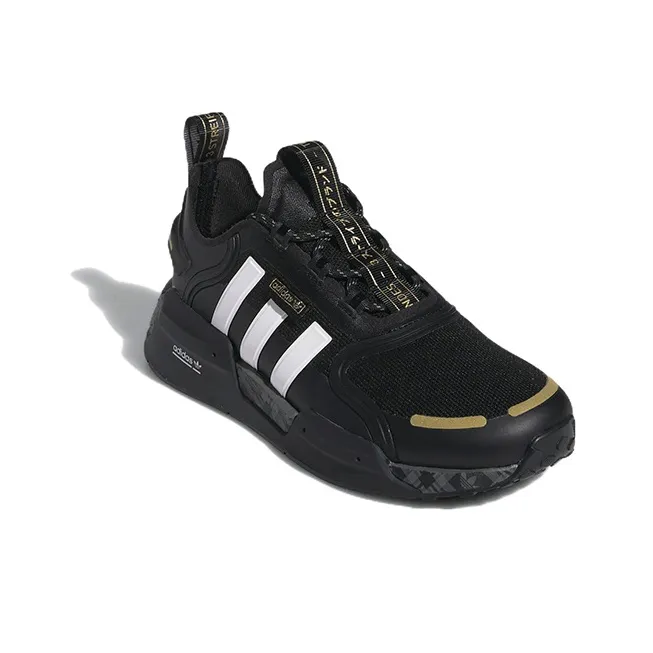 Adidas Originals NMD_V3 Anti Slip Wear Resistant Kids Lifestyle Shoes Black Teenagers-2