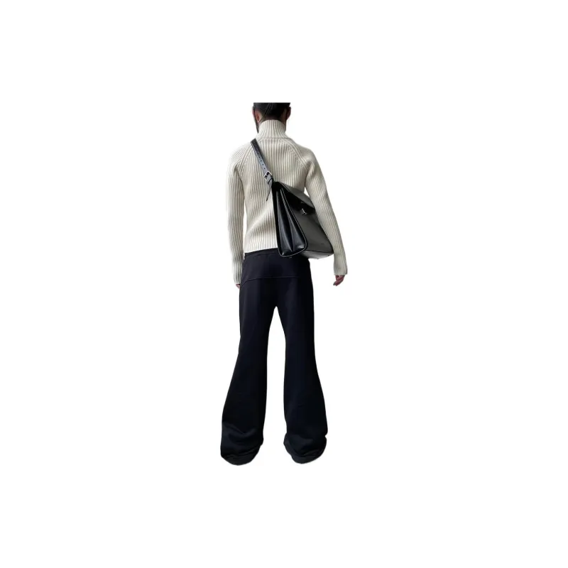 Fax Copy Express Flared Pants Sports Pants Women's Black-4