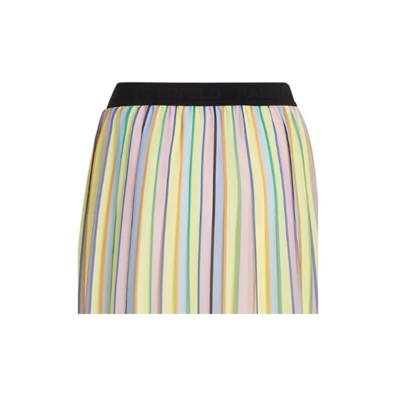 KARL LAGERFELD / Karl Lagerfeld Jeans Pleated Striped Maxi Skirt-5