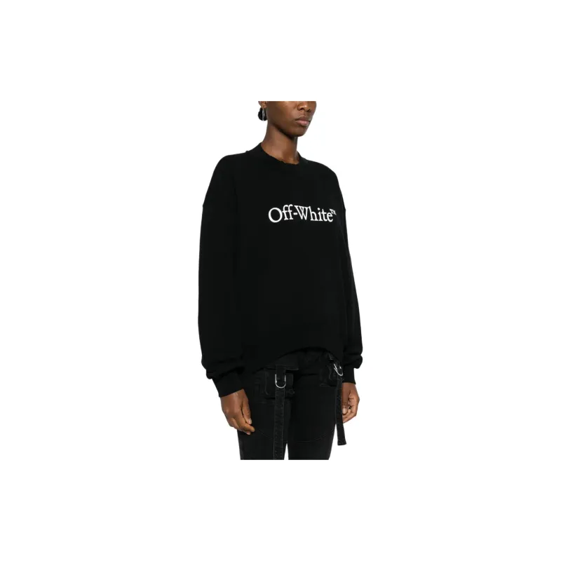 OFF WHITE Bookish Crewneck Drop Shoulder Sweatshirt-3