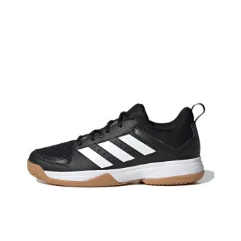 Adidas Ligra 7 Indoor J Breathable Lightweight And Wear Resistant Badminton Shoes Black Back Teenagers