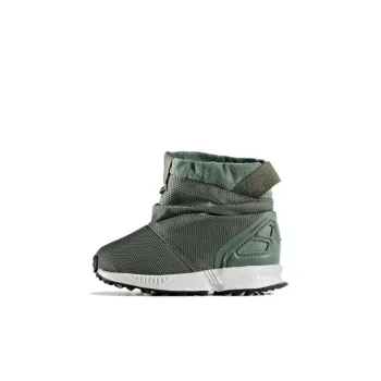 Adidas Originals ZX Flu Wear-Resistant High-Top Toddler Shoes Green Infant And Toddler