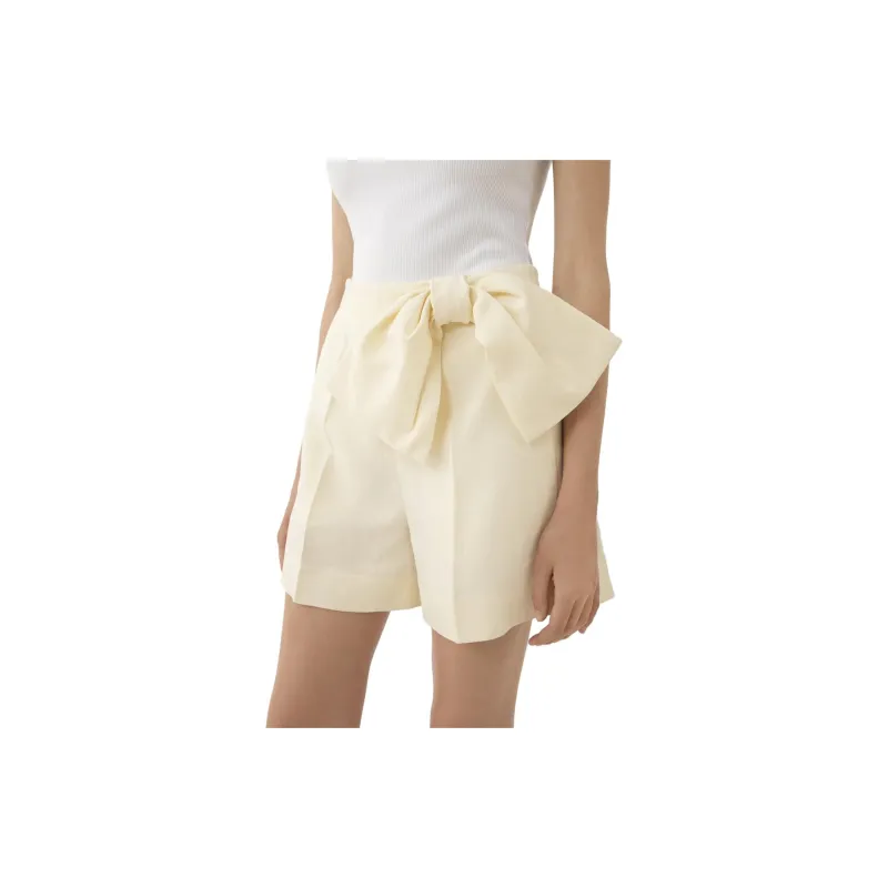 Chloé Bow Detailed High Rise Shorts-4