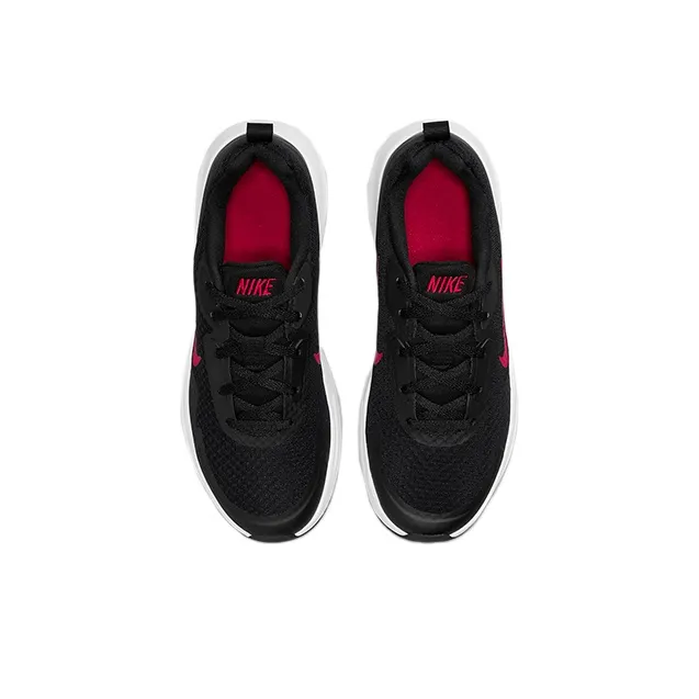 Nike Wearallday Low Top Running Shoes Black Red Teenagers-3