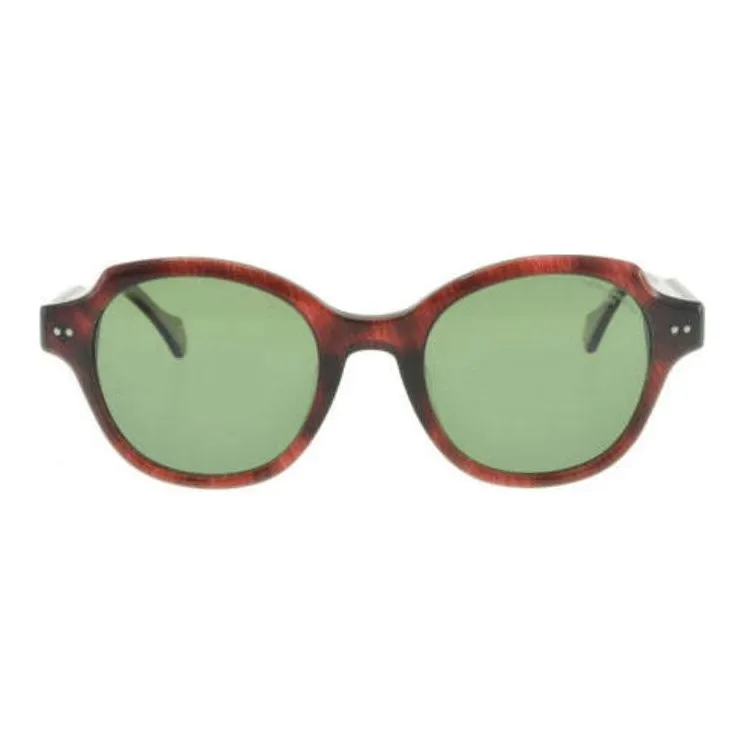 INES DE LA FRESSANGE Irregular Shape Sunglasses Unisex Red-1