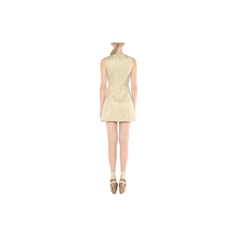 RED VALENTINO SS24 Sleeveless Dress Women's Yellow-2