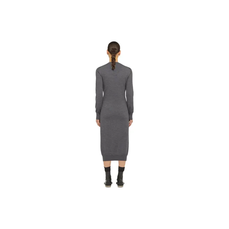 JIL SANDER Tie fastening Wool Dress-2