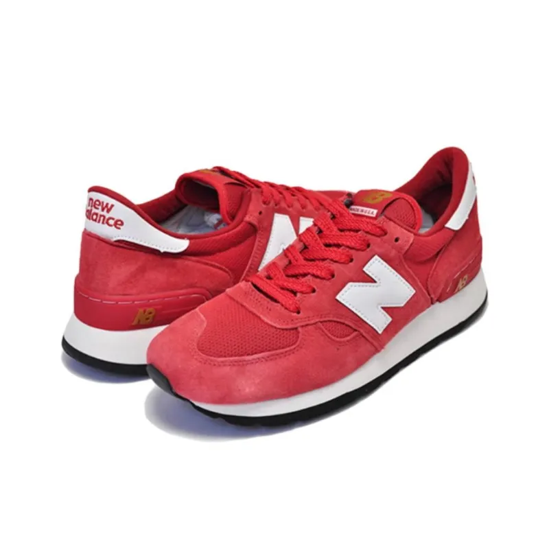 New Balance NB 990 V1 Slip Resistant, Abrasion Resistant, Breathable Low Top Running Shoes Men's Red-2