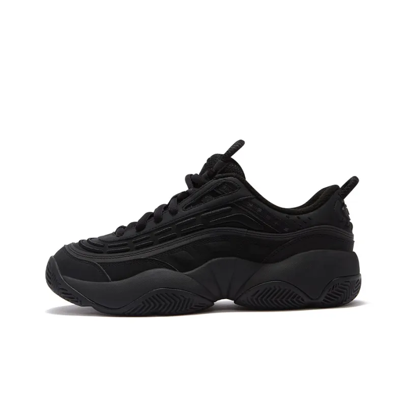 FILA FUSION Low Top Vintage Basketball Shoes Men's Black-0