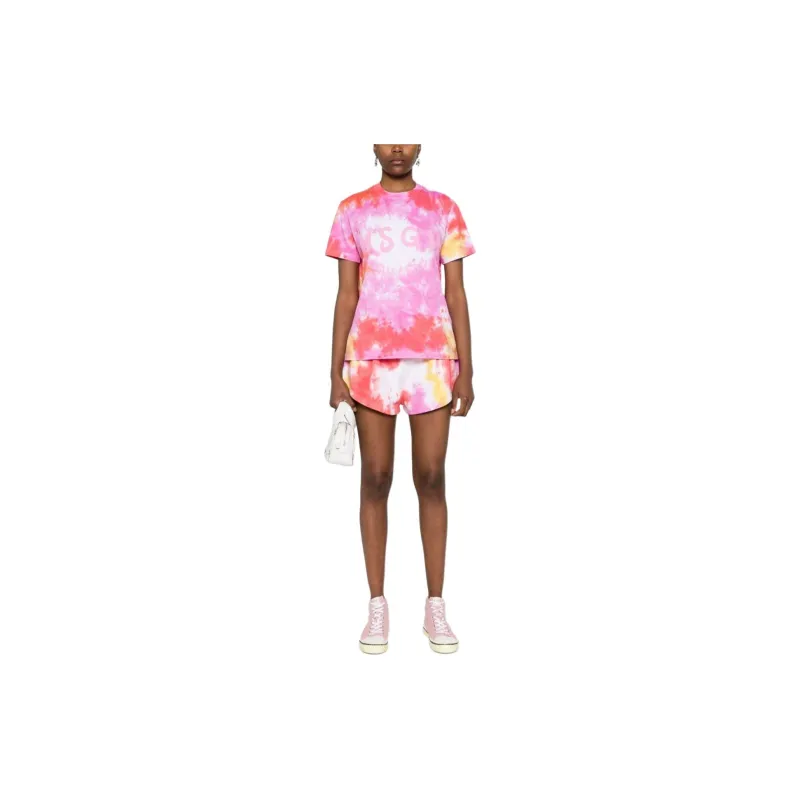 MSGM Tie-Dyed Drawstring Bermuda Shorts-1