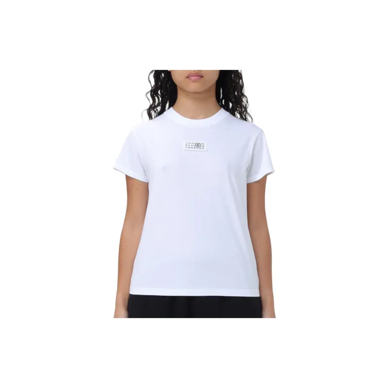 MM6 Maison Margiela Logo Patch Crewneck T Shirt-1