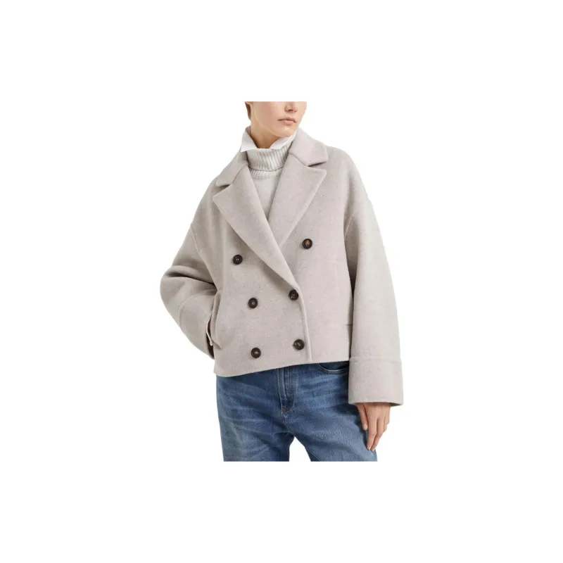 Brunello Cucinelli Double breasted Peak lapel Jacket-4