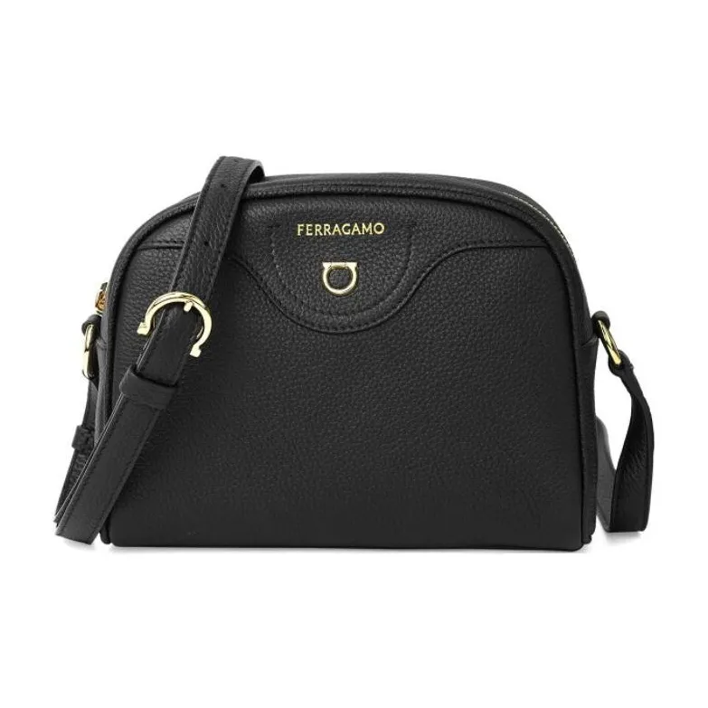 Ferragamo Travel Camera Crossbody Black-0