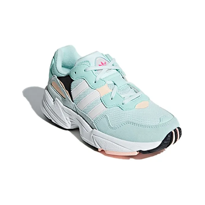Adidas Originals Yung 96 Breathable Low Top Casual Shoes Light Blue White Teenagers-2