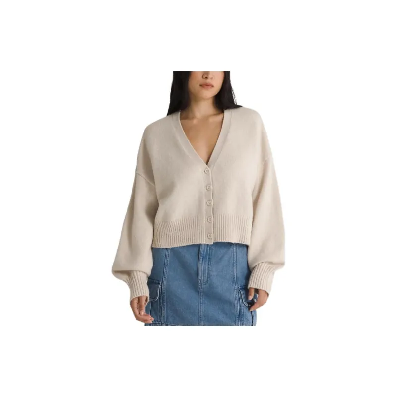 Vans Bailey Cardigan Sweater Knitwear Women's Oat-2