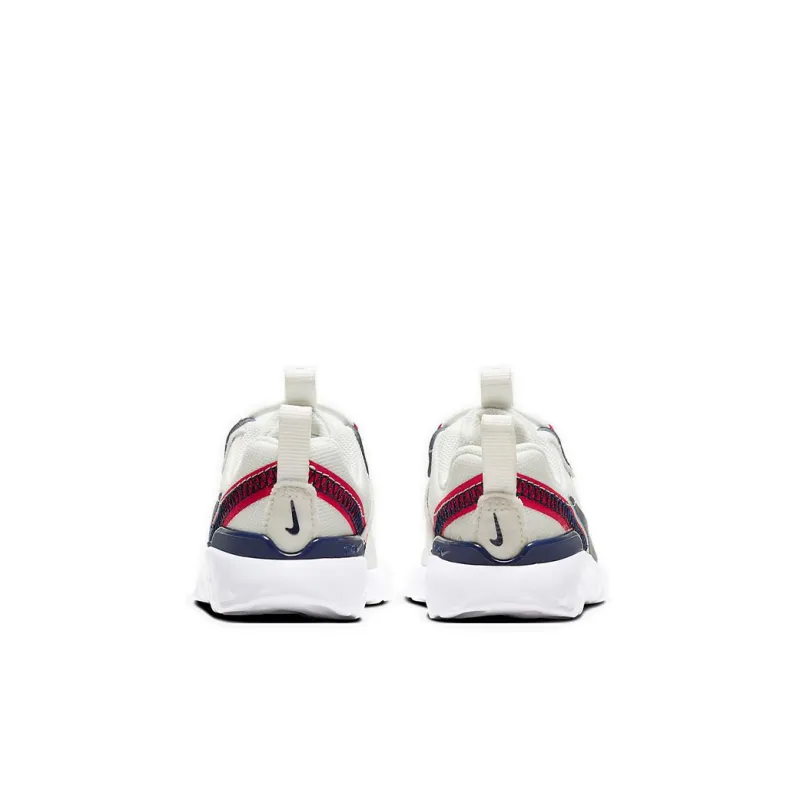 Nike React Element 55 Cushioned Wear-Resistant Lightweight Low-Top Toddler Shoes White Blue Red Infant And Toddler-4