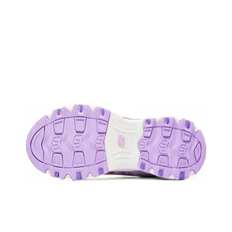 Skechers Slip Resistant Cushioning Wear Resistant Kids Lifestyle Shoes Purple White Teenagers-4