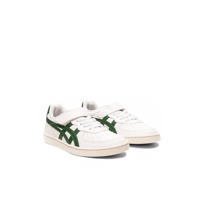 Onitsuka Tiger GSM Anti Slip Wear Resistant Low Top Skateboard Shoes White Green Children Aged 3 7 Years Old-1