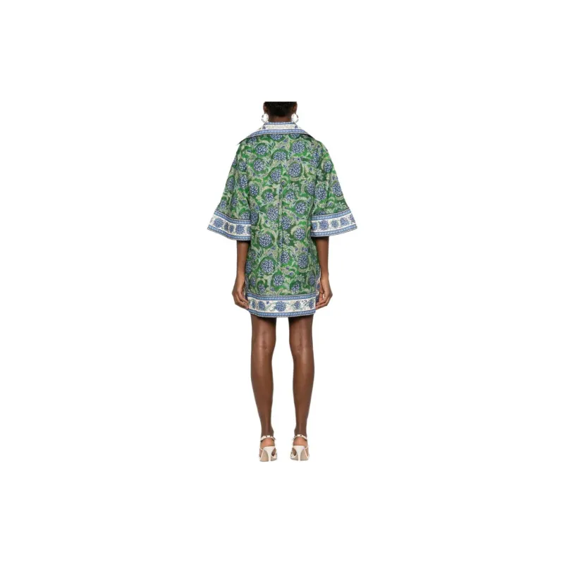 Zimmermann SS24 Short-Sleeved Dresses Women's Bright Green-2