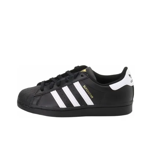 Adidas Superstar Core Black Cloud White Gold GS