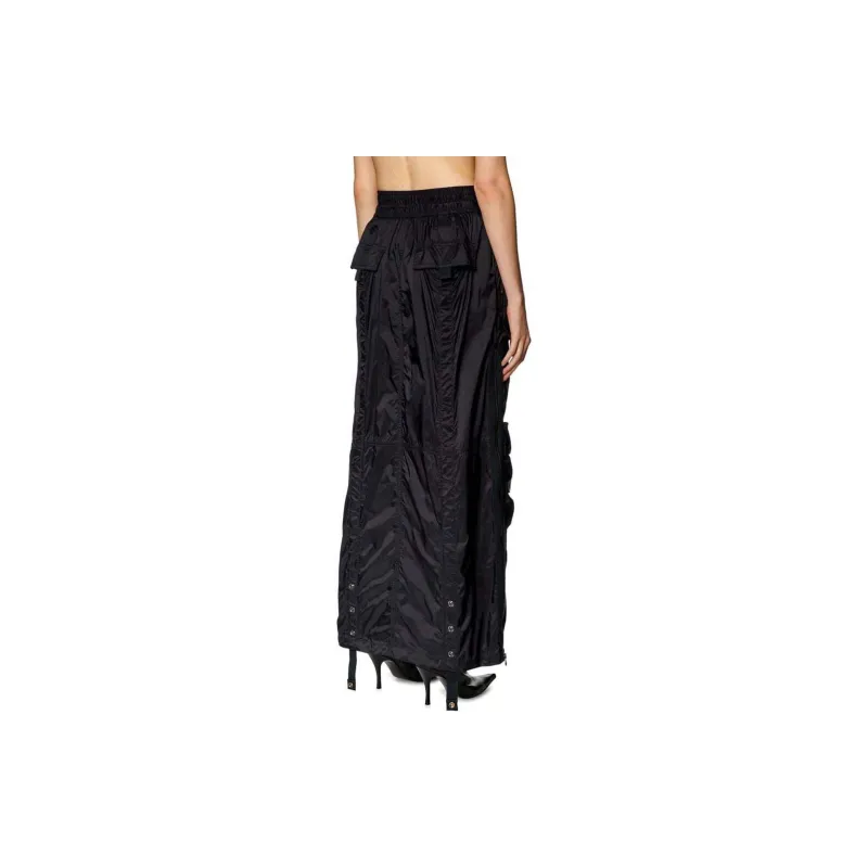DIESEL O Crep Cargo Maxi Skirt-2