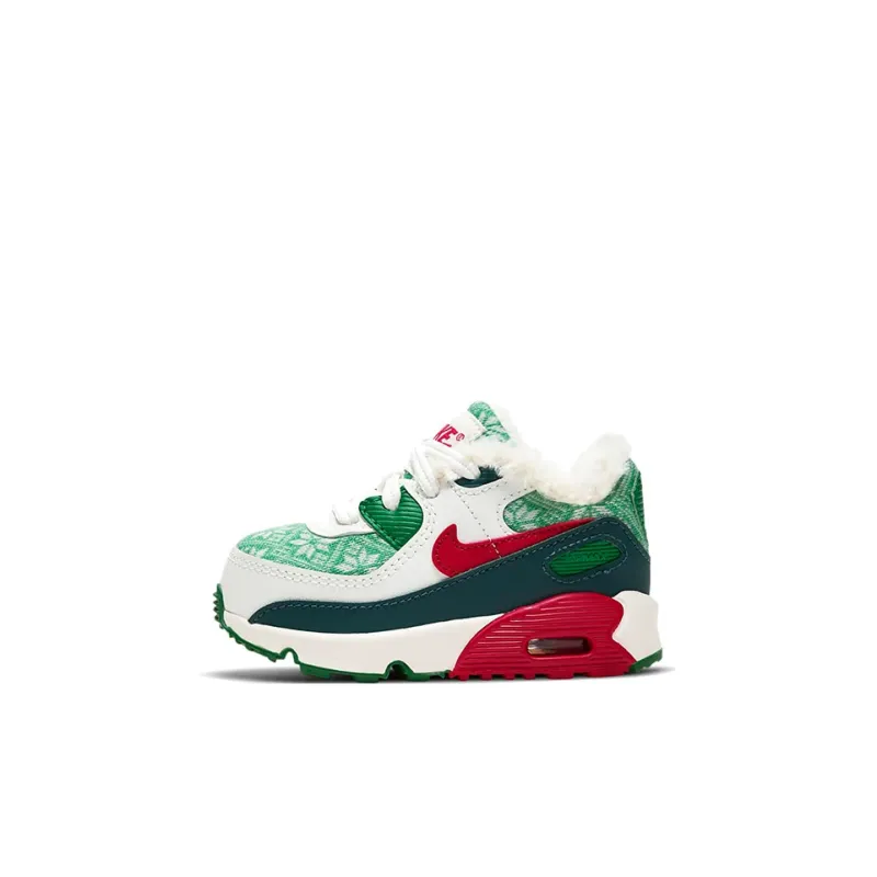 Nike Air Max 90 Low Top Toddler Shoes Green White Red Infant And Toddler-0