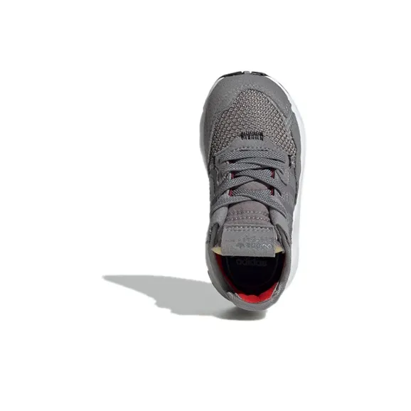 Adidas Originals Nite Jogger Breathable Mid-Top Toddler Shoes Gray Infant And Toddler-4