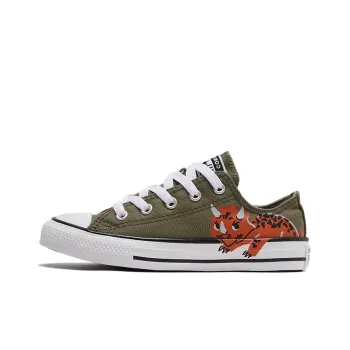 Converse Chuck Taylor All Star Anti Slip Wear Resistant Low Top Kids Canvas Shoes Army Green Teenagers