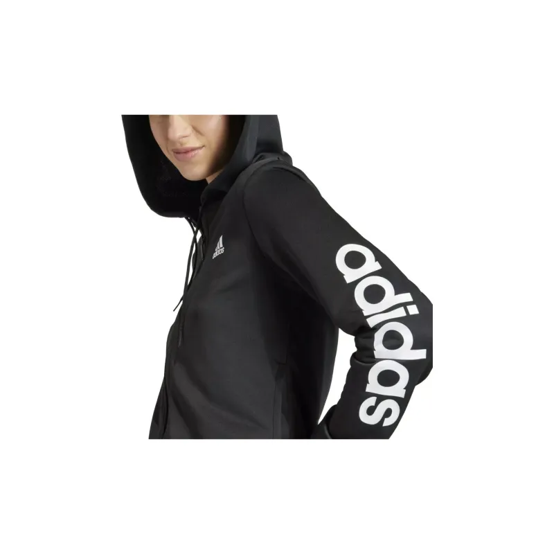 Adidas W LINEAR TS Casual Suit Women's Black-3