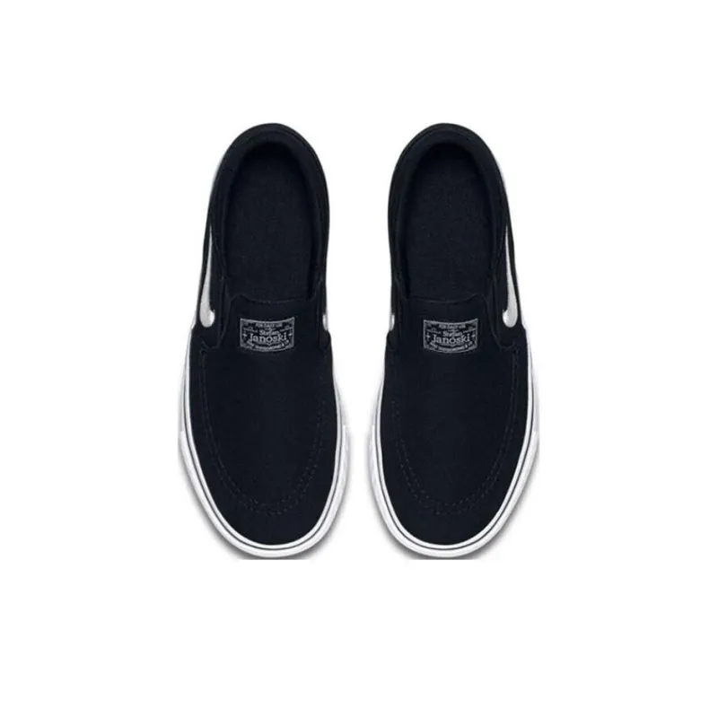 Nike SB Stefan Janoski Low Top Kids' Skateboarding Shoes Black White Children Aged 3 7 Years Old-2