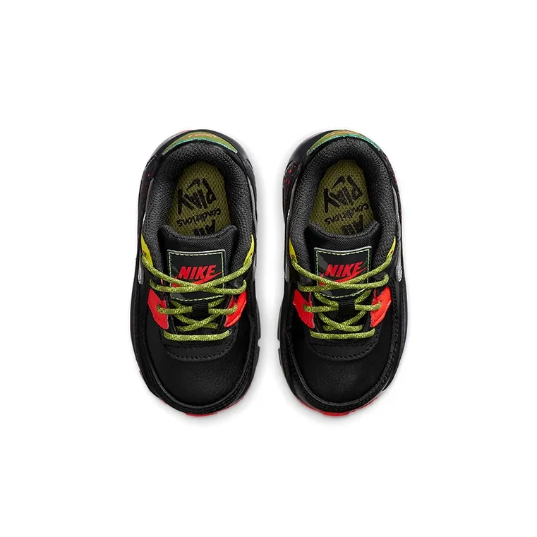 Nike Air Max 90 Low Top Toddler Shoes Black Red Green Infant And Toddler-3