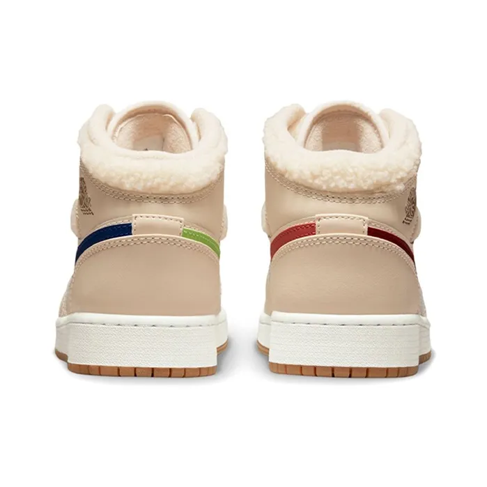 Jordan 1 Mid Utility Fleece Pearl White GS-4
