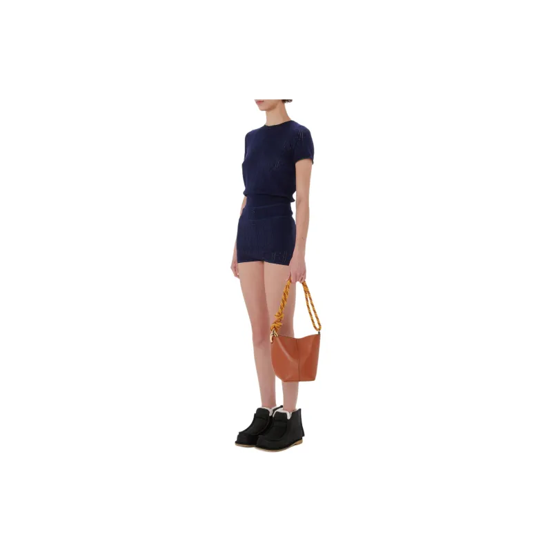 JW Anderson Double layer Pointelle Shorts-3