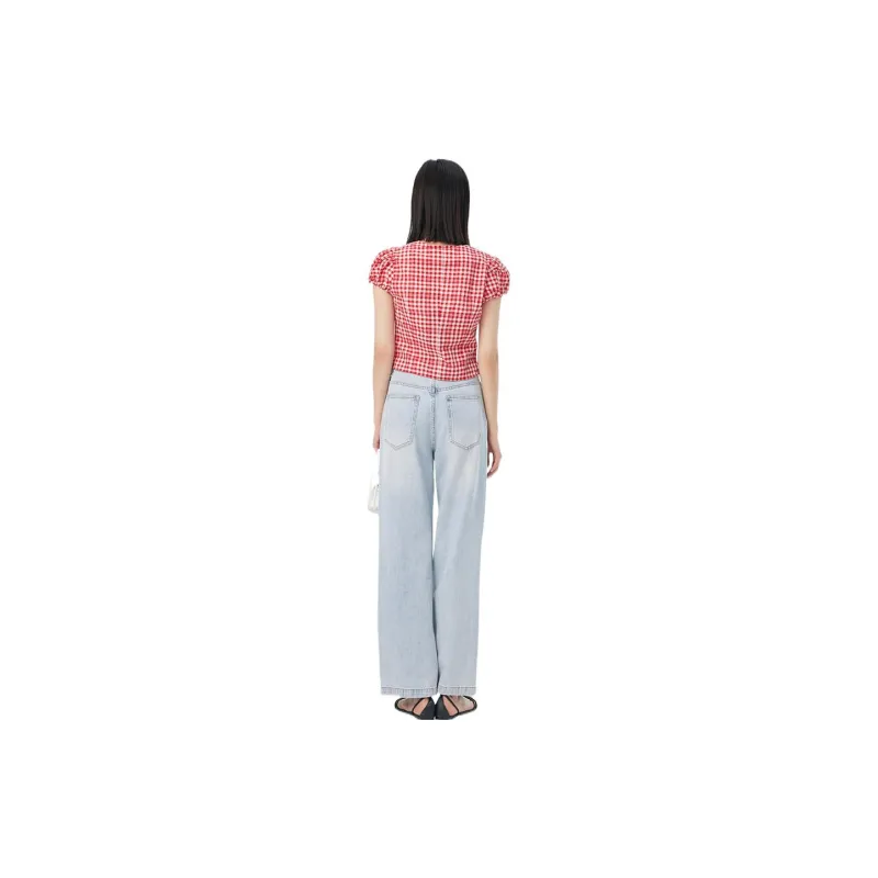 LOFT SHINE SS22 Straight T-Shirt Women's Red-2