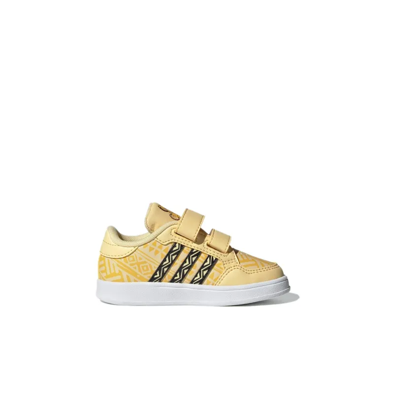 Disney x Adidas Neo Breaknet Wear-resistant And Lightweight Low-Top Toddler Shoes Light Yellow Infant And Toddler-1