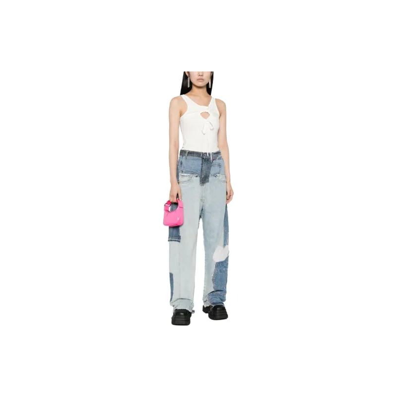 NATASHA ZINKO Upcycled Wide-leg Jeans-2