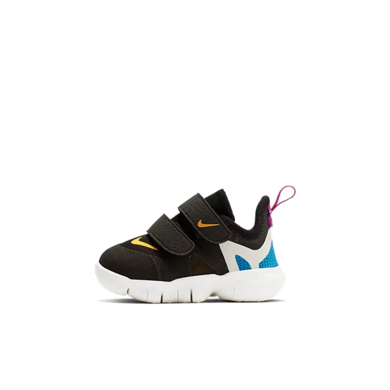 Nike Free RN 5.0 Low Top Running Shoes Black Yellow Infant And Toddler-0