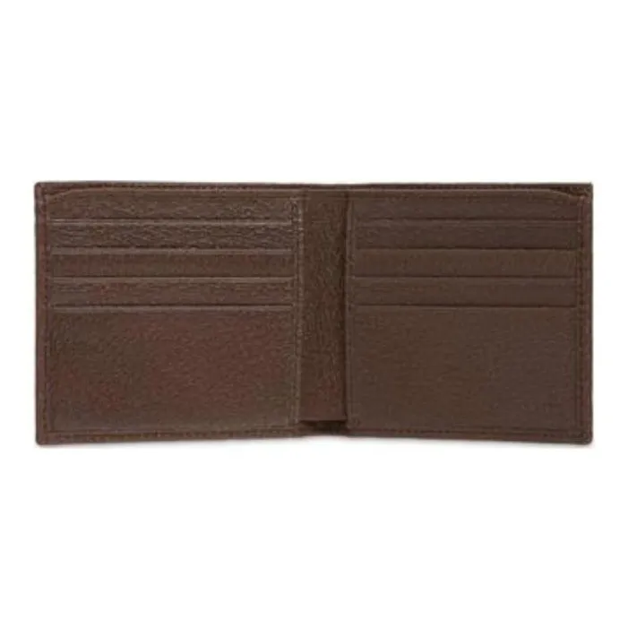 GUCCI Canvas With Leather Wallet Men's Ebony/Brown-3