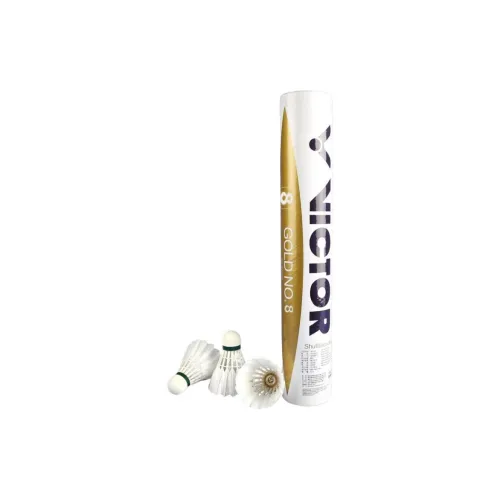 VICTOR Gold Size 8 Duck Feather Shuttlecock 12 Pack Water Duck Feather Outdoor Sports Shuttlecocks