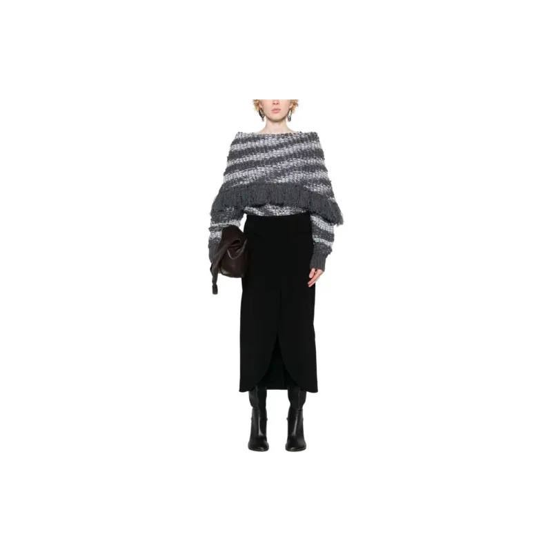 Stella McCartney Boat Neck Fringed Tiger Pattern Jumper-1