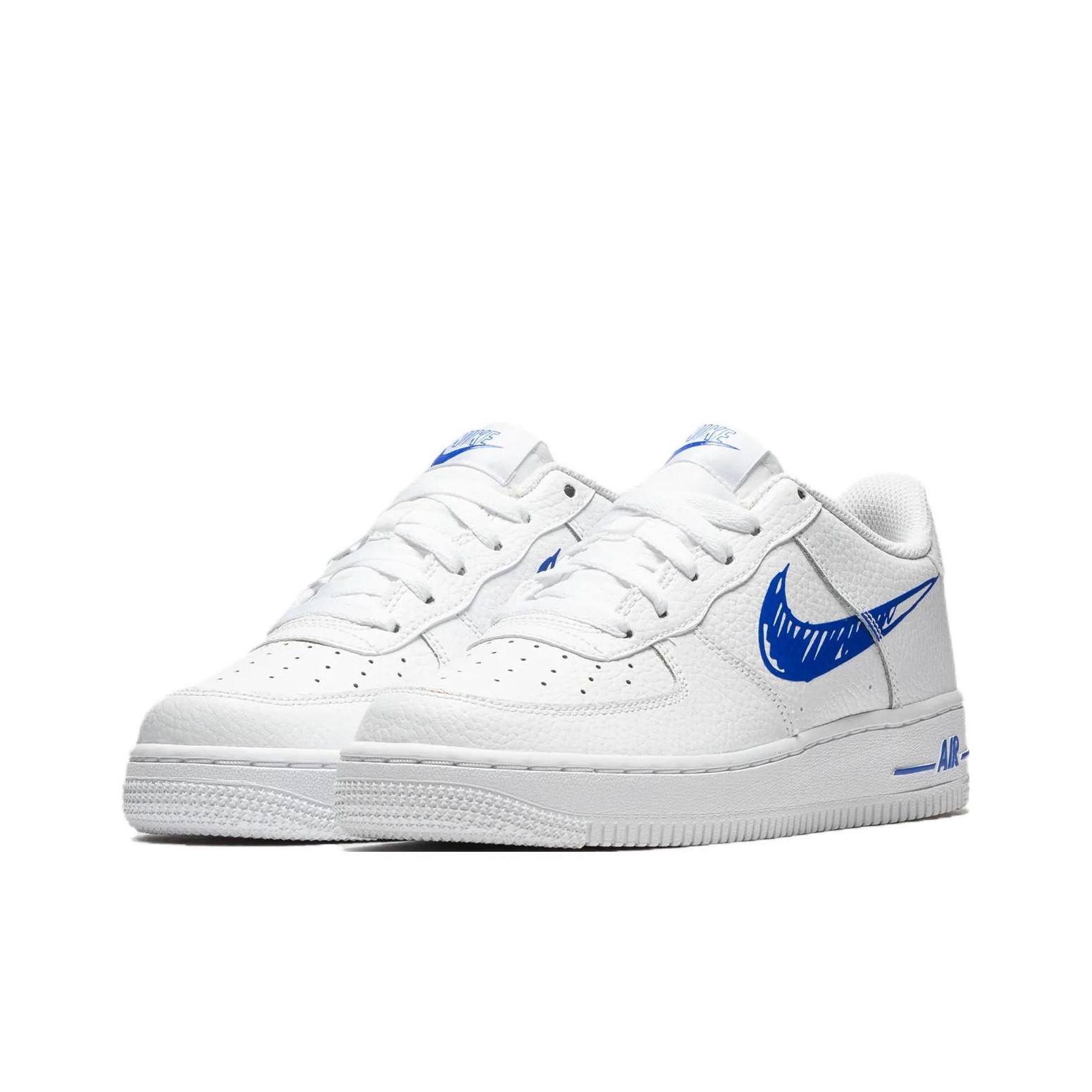 Nike Air Force 1 Low Sketch White Royal GS POIZON