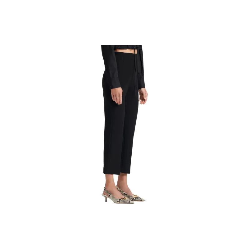 SCANLAN THEODORE Italian Highwaist Slim Trouser Casual Pants Women's Black-3