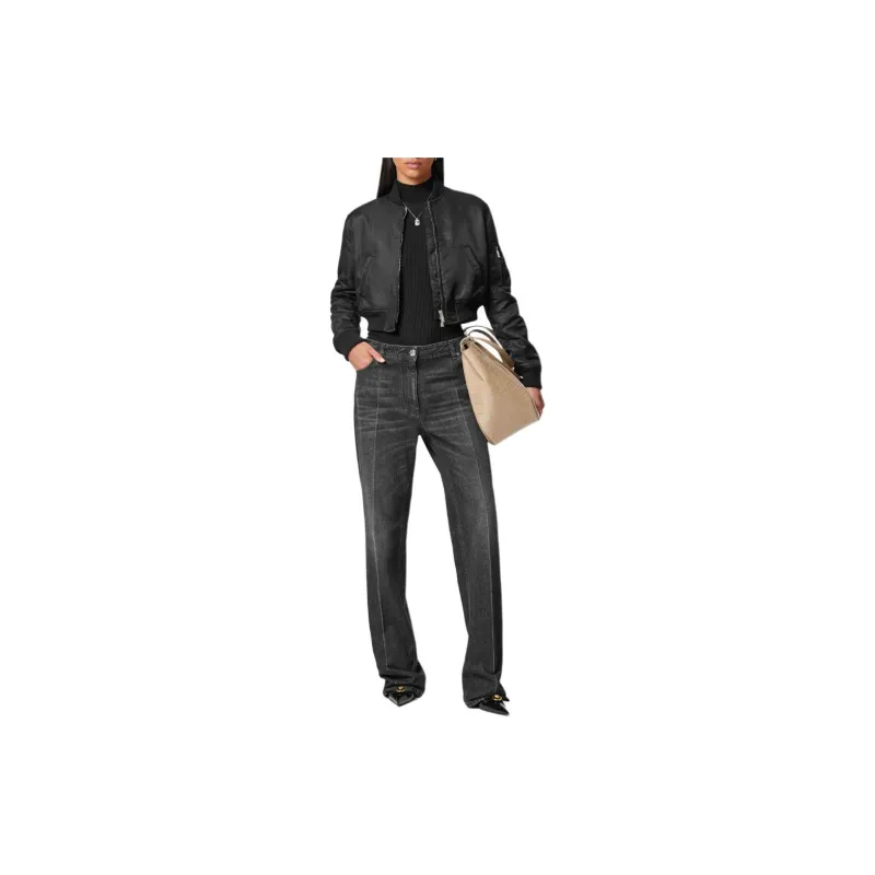 VERSACE Padded Cropped Zipped Bomber Jacket-2