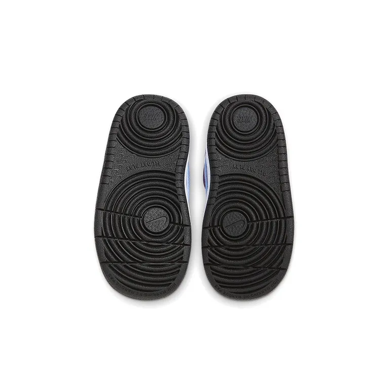 Nike Mid 2 Anti Slip Wear Resistant Mid Top Skateboard Shoes Purple White Blue Infant And Toddler-5